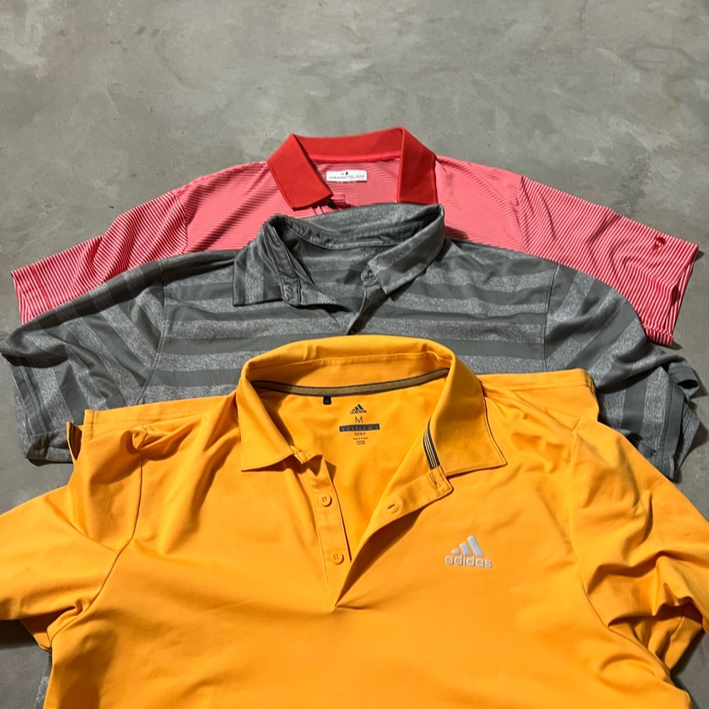 Mens golf shirts- all medium- will sell separate or together